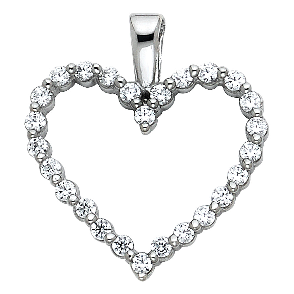 14K Yellow Gold Mom, Family, Baby & Heart Pendant - PT566