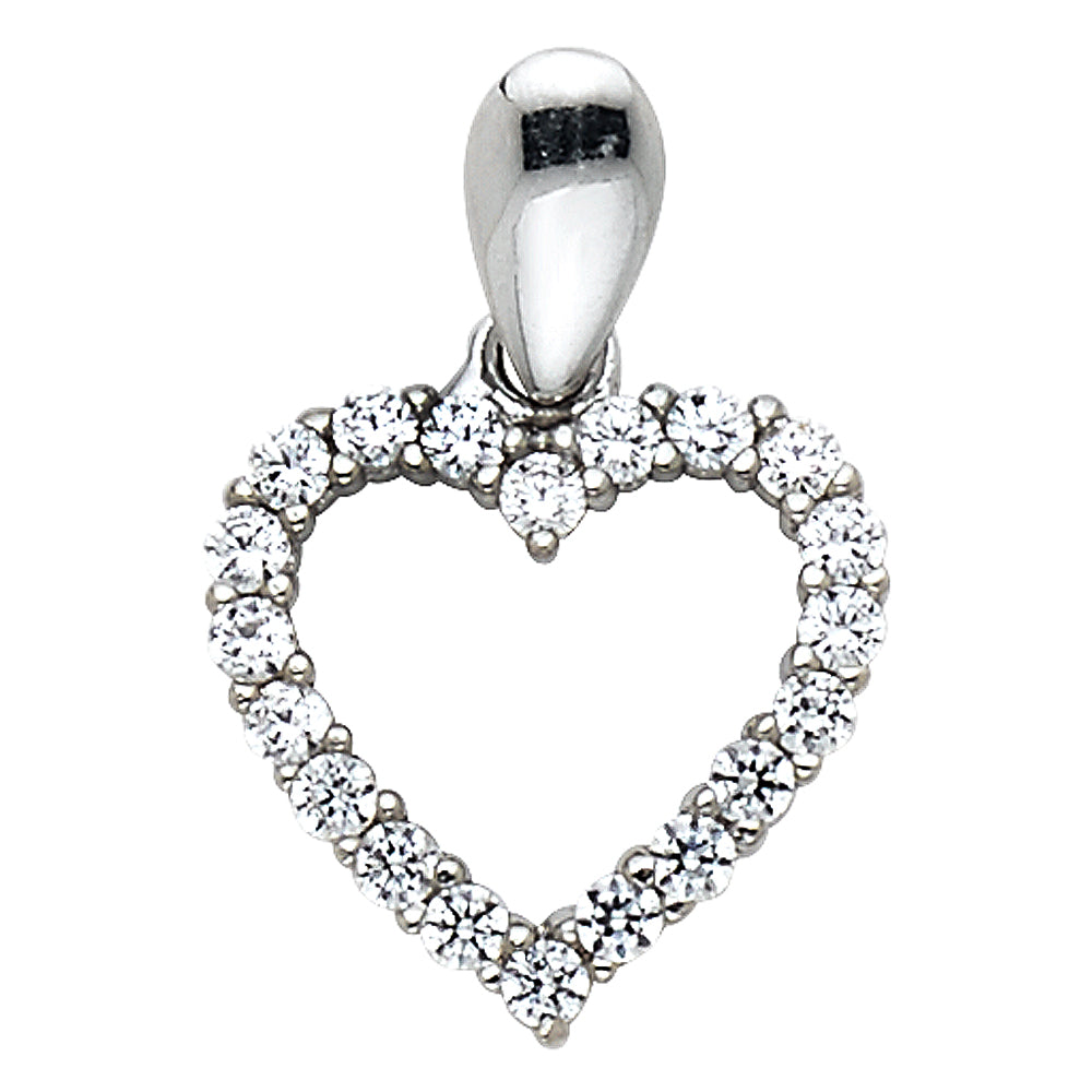 14K Yellow Gold Mom, Family, Baby & Heart Pendant - PT571
