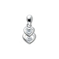 14K Yellow Gold Mom, Family, Baby & Heart Pendant - PT572