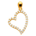 14K Yellow Gold Mom, Family, Baby & Heart Pendant - PT583