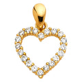 14K Yellow Gold Mom, Family, Baby & Heart Pendant - PT585