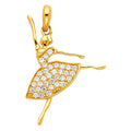 14K Yellow Gold Flower & 15 Años Pendant - PT597