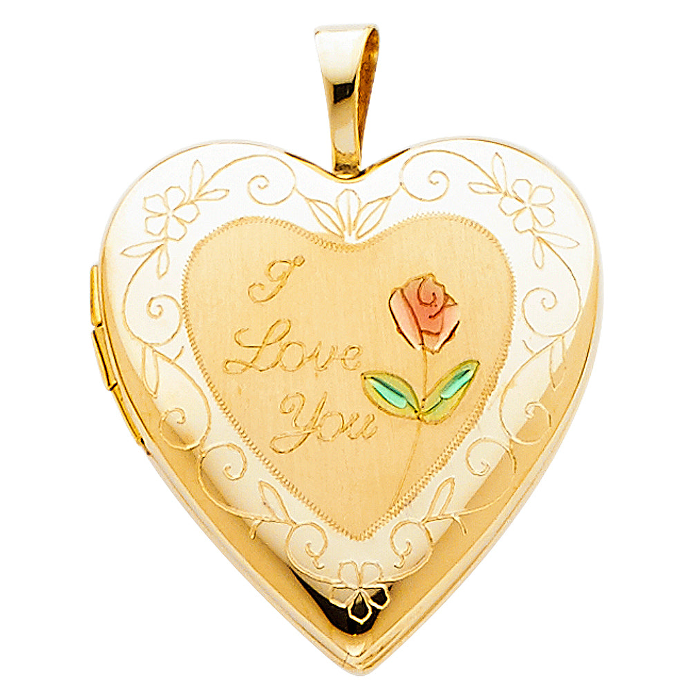 14K Yellow Gold Locket Pendant - PT613