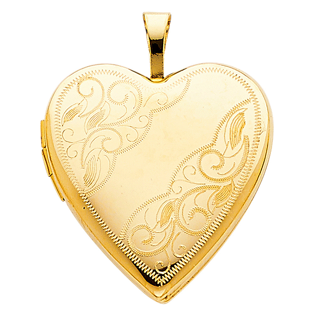 14K Yellow Gold Locket Pendant - PT619
