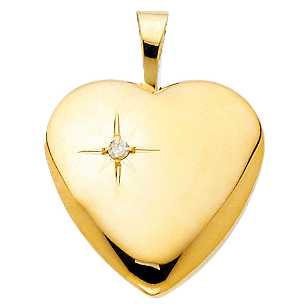 14K Yellow Gold Locket Pendant - PT622