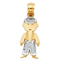 14K Yellow Gold Mom, Family, Baby & Heart Pendant - PT665