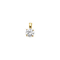 14K Yellow Gold Stud Earring & Solitaire Jewelry 6mm - PT697