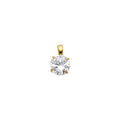 14K Yellow Gold Stud Earring & Solitaire Jewelry 6mm - PT698