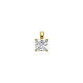 14K Yellow Gold Stud Earring & Solitaire Jewelry 6mm - PT702