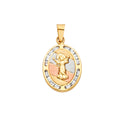 14K Yellow Gold Religious Pendant - PT742