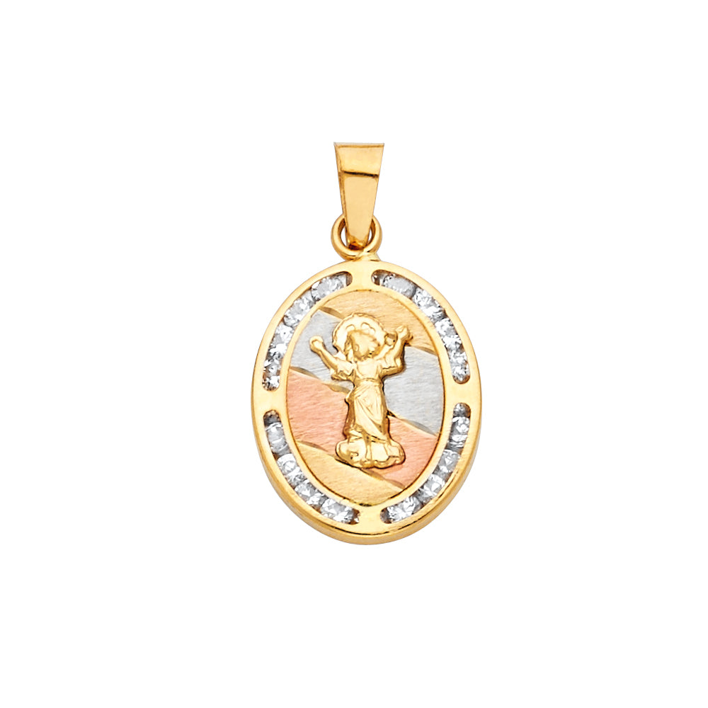 14K Yellow Gold Religious Pendant - PT742