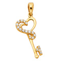 14K Yellow Gold Key, Music & Assorted Pendant - PT755