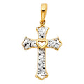 14K Yellow Gold Cross Pendant - PT761