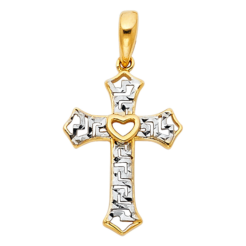 14K Yellow Gold Cross Pendant - PT761