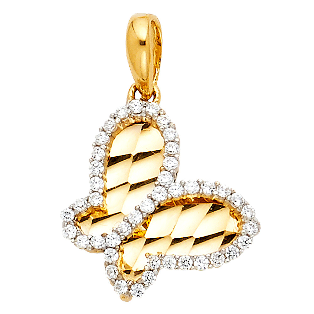 14K Yellow Gold Animal, Sea Life & Butterfly Pendant - PT771