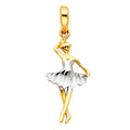 14K Yellow Gold Flower & 15 Años Pendant - PT772