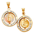 14K Yellow Gold Religious Pendant - PT802