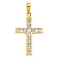 14K Yellow Gold Cross Pendant - PT820