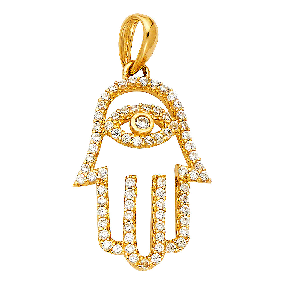 14K Yellow Gold Nature, Sports, Evil Eye & Baby Pendant - PT824