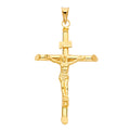 14K Yellow Gold Crucifix Cross Pendant - PT837