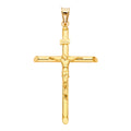 14K Yellow Gold Crucifix Cross Pendant - PT838