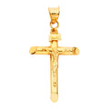14K Yellow Gold Crucifix Cross Pendant - PT840