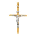 14K Yellow Gold Crucifix Cross Pendant - PT847