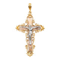 14K Yellow Gold Crucifix Cross Pendant - PT861