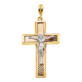 14K Yellow Gold Crucifix Cross Pendant - PT864