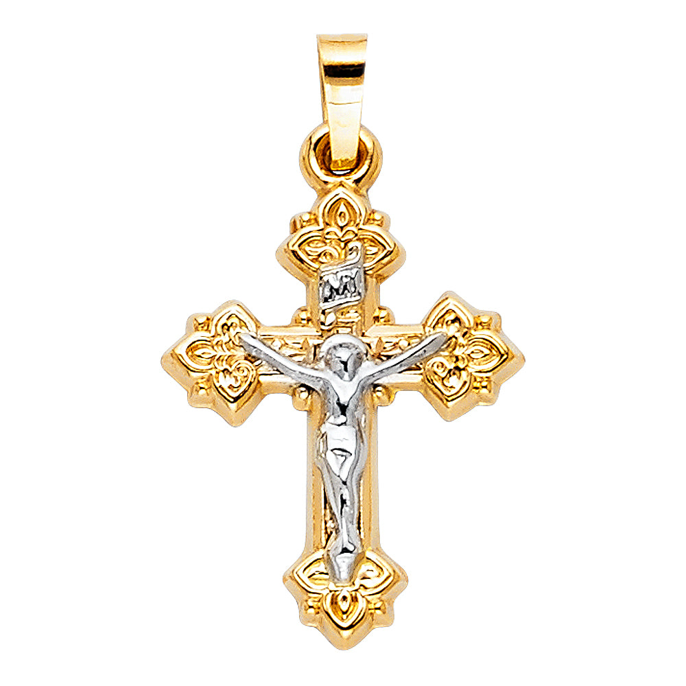 14K Yellow Gold Cross Pendant - PT873