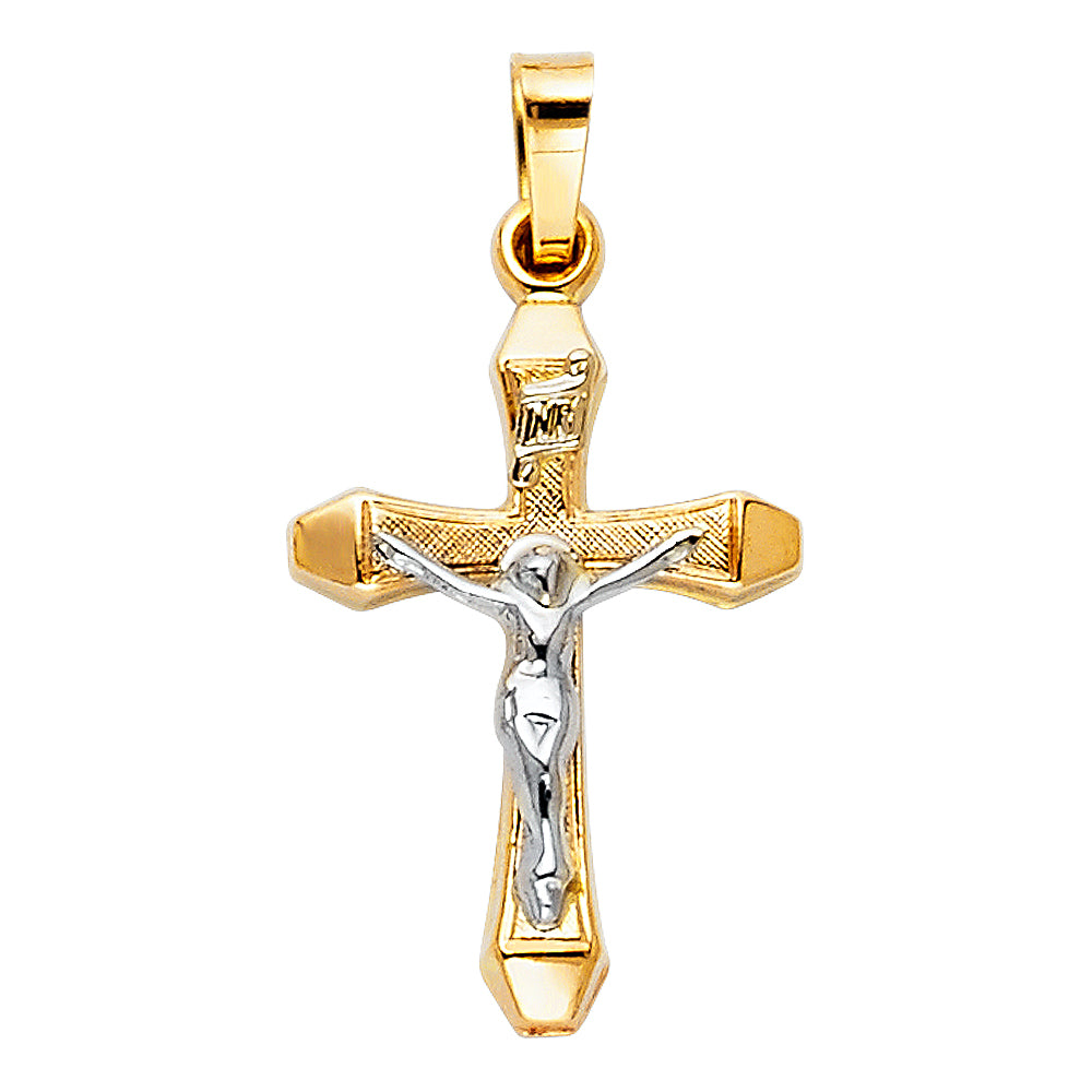 14K Yellow Gold Cross Pendant - PT875
