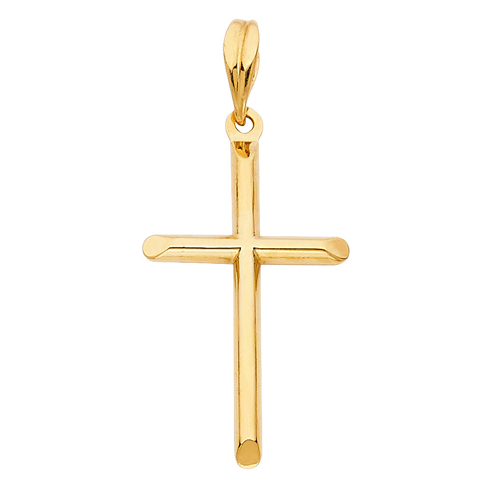 14K Yellow Gold Cross Pendant - PT878