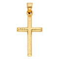 14K Yellow Gold Cross Pendant - PT879