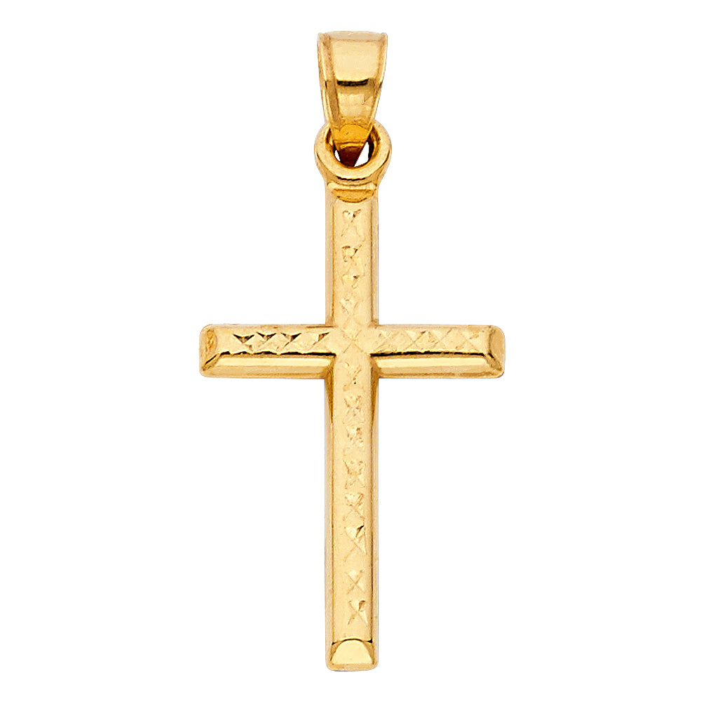 14K Yellow Gold Cross Pendant - PT879