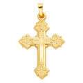14K Yellow Gold Cross Pendant - PT883