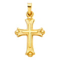14K Yellow Gold Cross Pendant - PT886