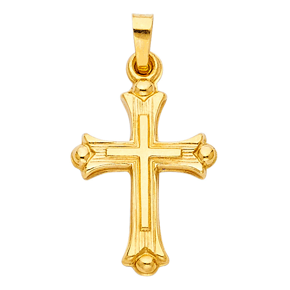 14K Yellow Gold Cross Pendant - PT886