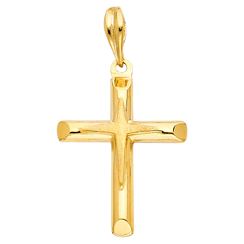 14K Yellow Gold Cross Pendant - PT890