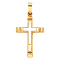 14K Yellow Gold Cross Pendant - PT892