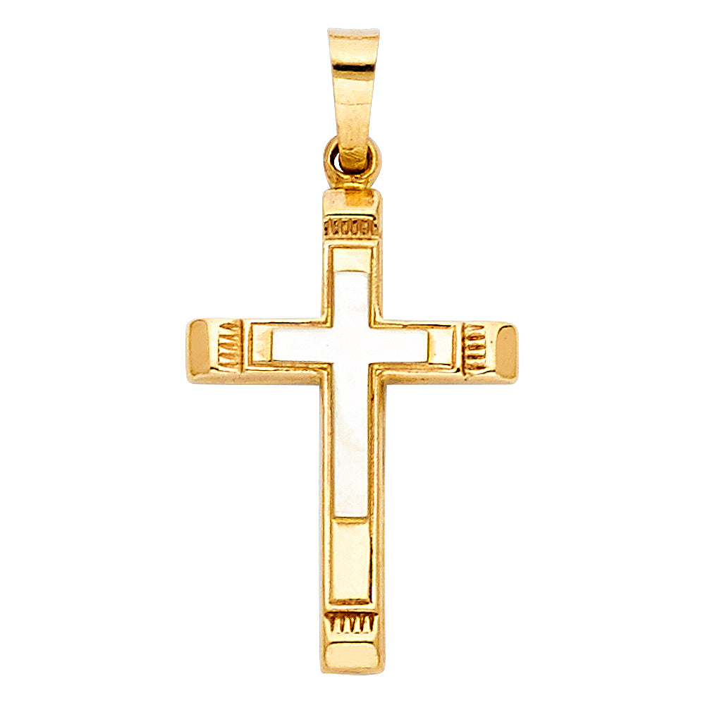 14K Yellow Gold Cross Pendant - PT892