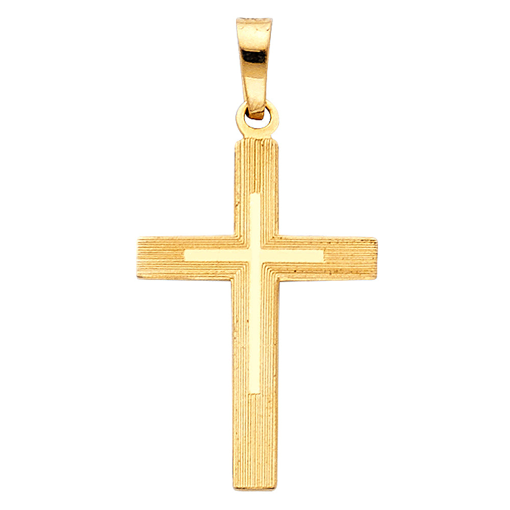 14K Yellow Gold Cross Pendant - PT894