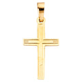 14K Yellow Gold Cross Pendant - PT895