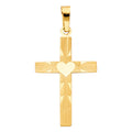 14K Yellow Gold Cross Pendant - PT896