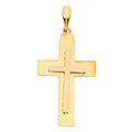 14K Yellow Gold Cross Pendant - PT909