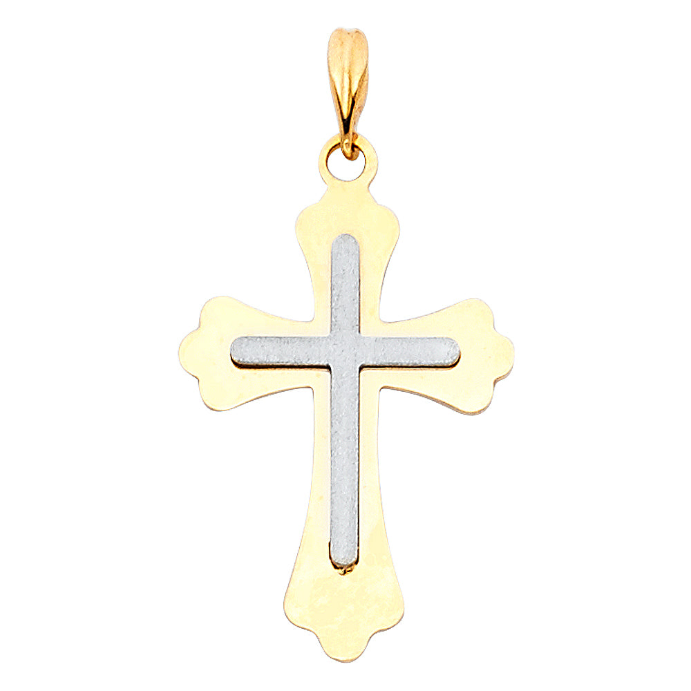 14K Yellow Gold Cross Pendant - PT912