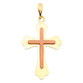 14K Yellow Gold Cross Pendant - PT913