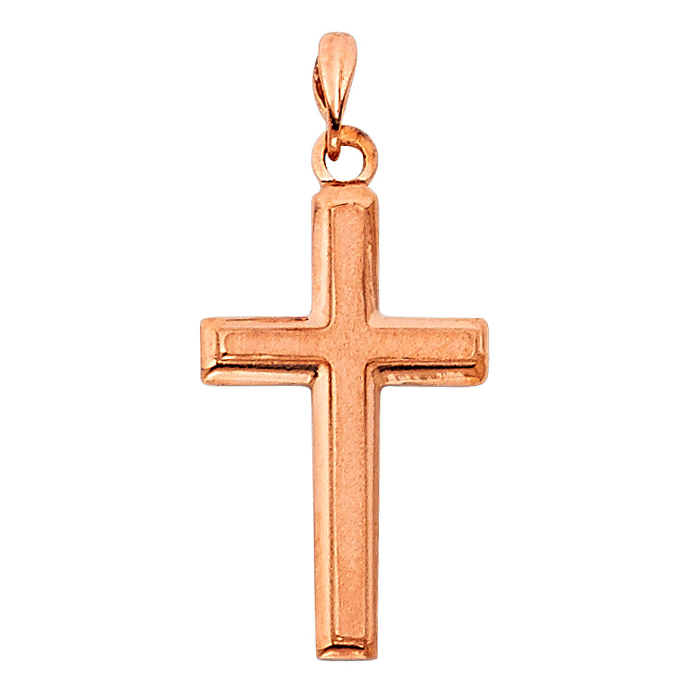 14K Yellow Gold Cross Pendant - PT914