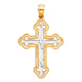 14K Yellow Gold Cross Pendant - PT918