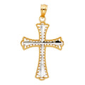 14K Yellow Gold Cross Pendant - PT919