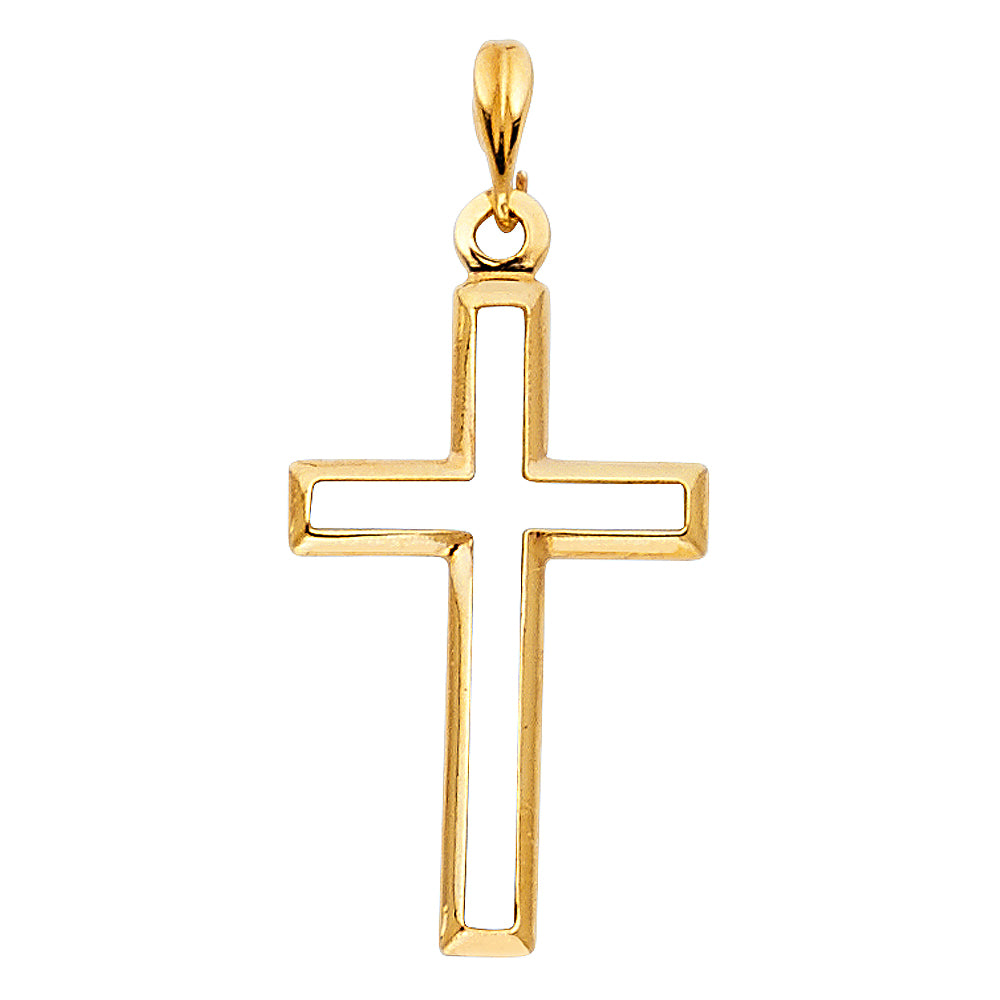 14K Yellow Gold Cross Pendant - PT921
